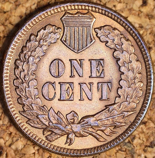 Snow-24 Doubled Die Reverse on 1898 Indian Head Penny — Class II doubling visible on left wreath leaf veins and edges